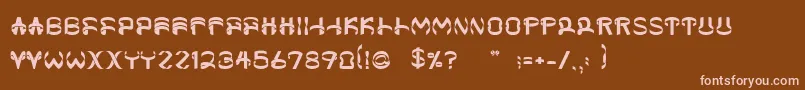 Шрифт Helixx – розовые шрифты на коричневом фоне