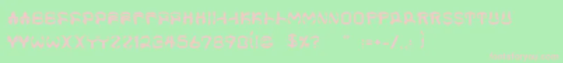 Helixx-fontti – vaaleanpunaiset fontit vihreällä taustalla