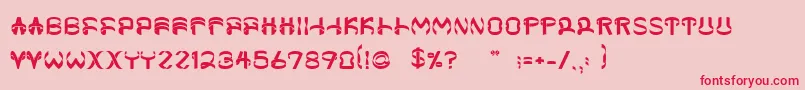 Шрифт Helixx – красные шрифты на розовом фоне