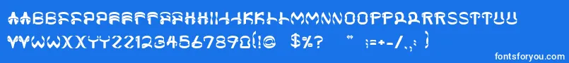 Helixx Font – White Fonts on Blue Background