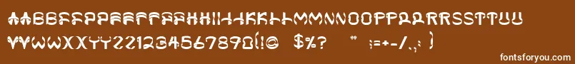 フォントHelixx – 茶色の背景に白い文字