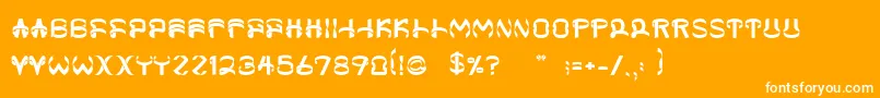 Шрифт Helixx – белые шрифты на оранжевом фоне