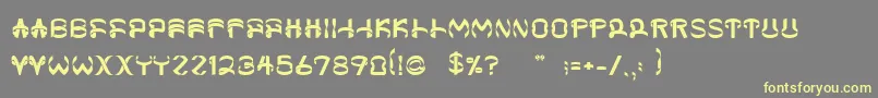 Helixx-fontti – keltaiset fontit harmaalla taustalla