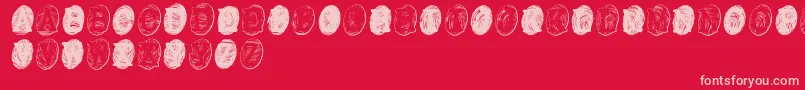 Powdrfg Font – Pink Fonts on Red Background