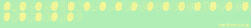 Powdrfg Font – Yellow Fonts on Green Background