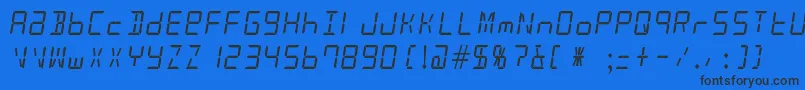 AlarmClock Font – Black Fonts on Blue Background