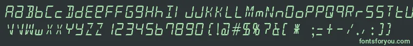 フォントAlarmClock – 黒い背景に緑の文字