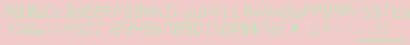 AlarmClock Font – Green Fonts on Pink Background