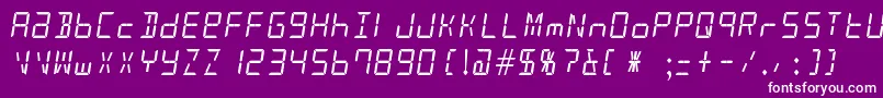 AlarmClock Font – White Fonts on Purple Background