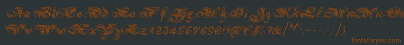 Magnificat Font – Brown Fonts on Black Background