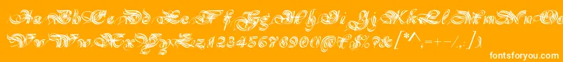 Magnificat Font – White Fonts on Orange Background