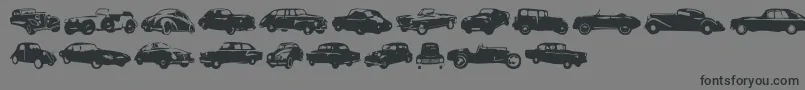 Linotypeharrycars Font – Black Fonts on Gray Background