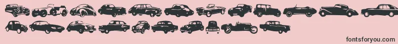Linotypeharrycars Font – Black Fonts on Pink Background