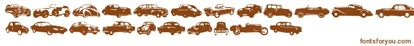 Linotypeharrycars Font – Brown Fonts on White Background