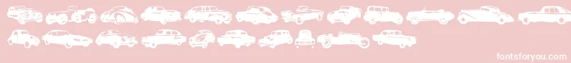 Linotypeharrycars Font – White Fonts on Pink Background