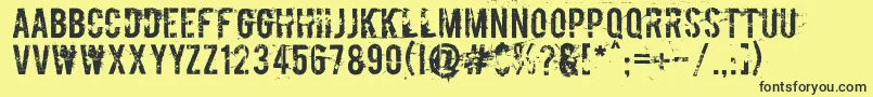 Boycott ffy Font – Black Fonts on Yellow Background