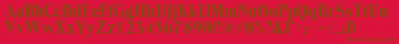 Trooverroman Font – Brown Fonts on Red Background