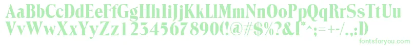 Trooverroman Font – Green Fonts on White Background