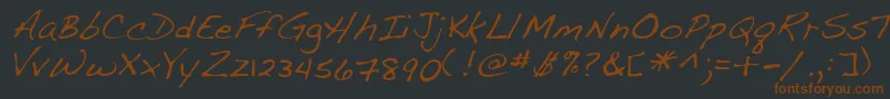 Lehn107 Font – Brown Fonts on Black Background