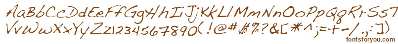 Lehn107-fontti – ruskeat fontit valkoisella taustalla