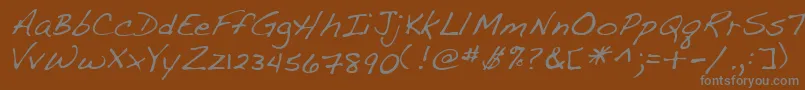 Lehn107-Schriftart – Graue Schriften auf braunem Hintergrund