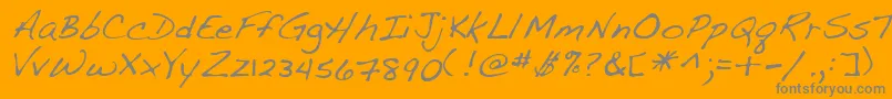 Czcionka Lehn107 – szare czcionki na pomarańczowym tle