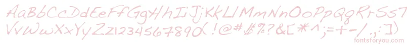 Lehn107-Schriftart – Rosa Schriften auf weißem Hintergrund