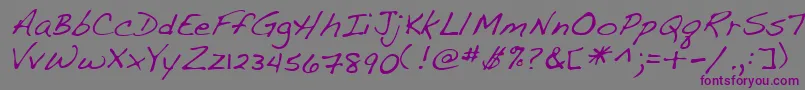 Lehn107 Font – Purple Fonts on Gray Background