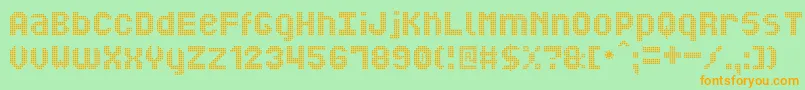 MiNuevoDisplaySt Font – Orange Fonts on Green Background