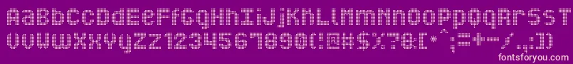 MiNuevoDisplaySt Font – Pink Fonts on Purple Background