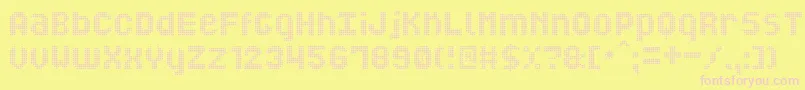 MiNuevoDisplaySt Font – Pink Fonts on Yellow Background