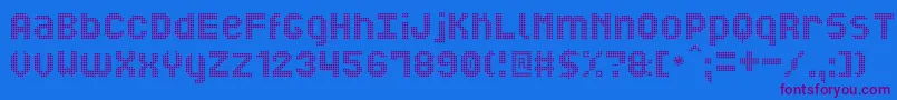 MiNuevoDisplaySt Font – Purple Fonts on Blue Background