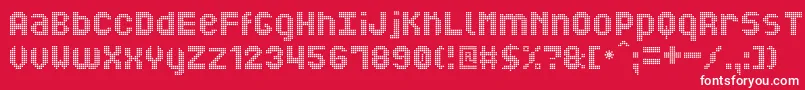 MiNuevoDisplaySt Font – White Fonts on Red Background