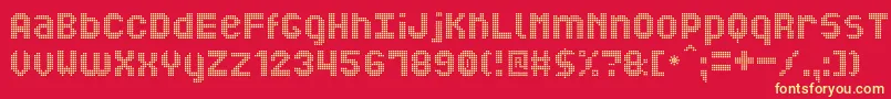 MiNuevoDisplaySt Font – Yellow Fonts on Red Background