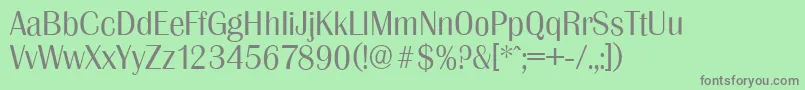 GrenobleserialLightRegular Font – Gray Fonts on Green Background