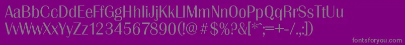 GrenobleserialLightRegular Font – Gray Fonts on Purple Background