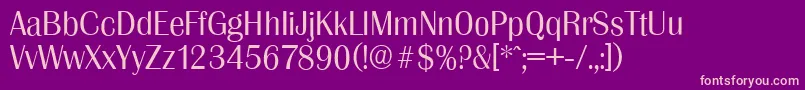 GrenobleserialLightRegular Font – Pink Fonts on Purple Background