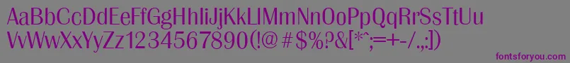 GrenobleserialLightRegular Font – Purple Fonts on Gray Background