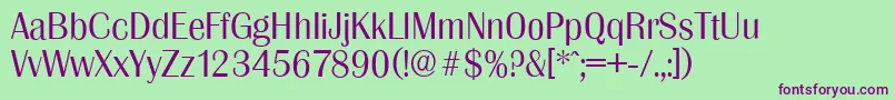 GrenobleserialLightRegular Font – Purple Fonts on Green Background