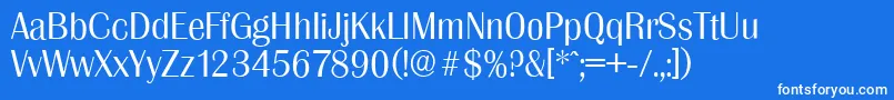 GrenobleserialLightRegular Font – White Fonts on Blue Background