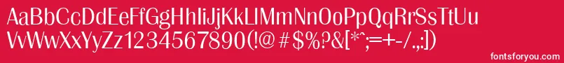 GrenobleserialLightRegular Font – White Fonts on Red Background