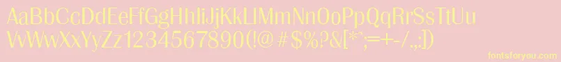 GrenobleserialLightRegular Font – Yellow Fonts on Pink Background