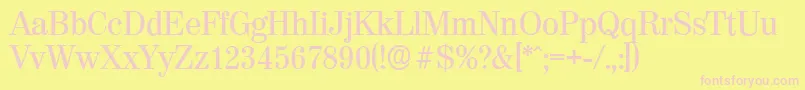 ValenciaserialMediumRegular Font – Pink Fonts on Yellow Background