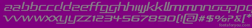 フォントRep2expi – 紫の背景に灰色の文字