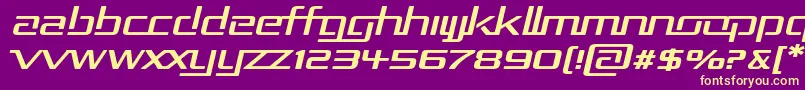 Rep2expi Font – Yellow Fonts on Purple Background