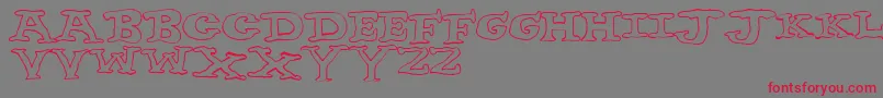 Nighthour Font – Red Fonts on Gray Background