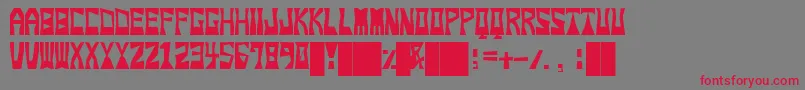 Snoop Font – Red Fonts on Gray Background