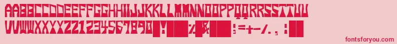 Snoop Font – Red Fonts on Pink Background