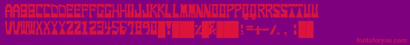 Snoop Font – Red Fonts on Purple Background