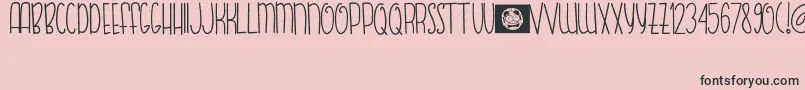 FishBear Font – Black Fonts on Pink Background